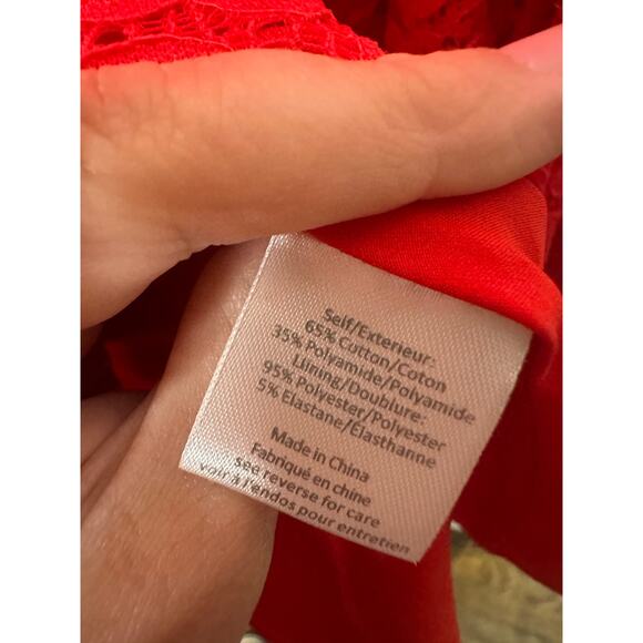 NWT Caroline Constas Red Marguerite Lace Overlay Open Back Mini Dress Size XS - Picture 15 of 15